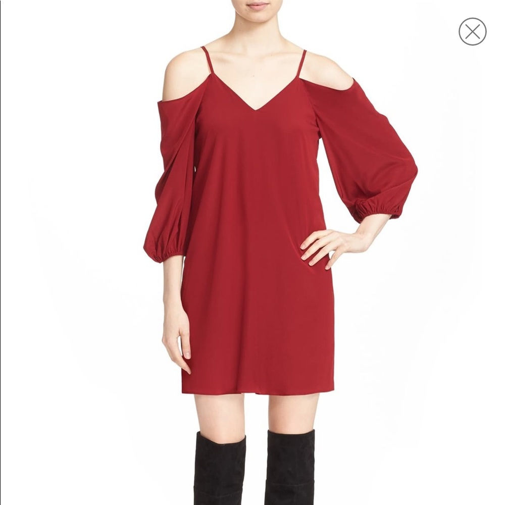 Alice & Olivia Carli Cold Shoulder Flare Dress